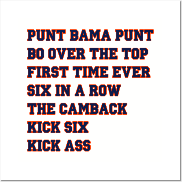 Kick Ass - 2017 Iron Bowl Auburn Win Wall Art by Clintau24